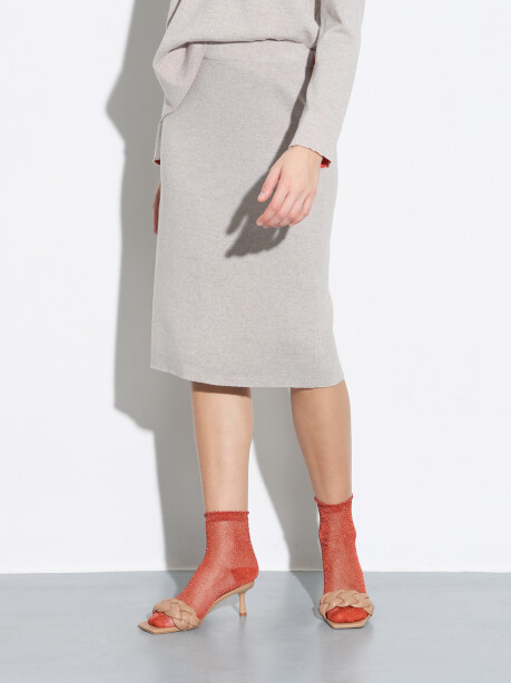 Longuette skirt in fabric stitch - 6
