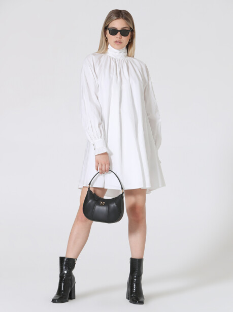 Organic cotton shirt dress with jewel buttons - 5