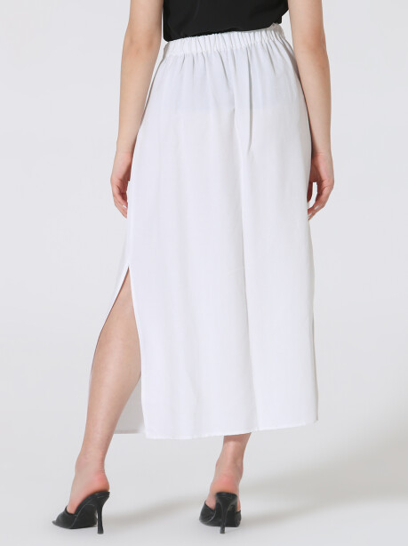 Skirt with slits in linen - 3