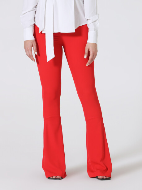 Fitted trousers with flared bottom - 4