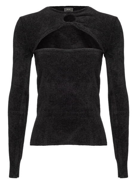 Fitted sweater with cutout - 1