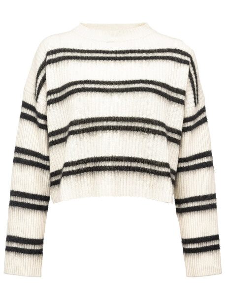 Gradient striped pullover - 1
