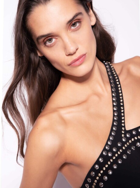 Mini dress with studs - 1
