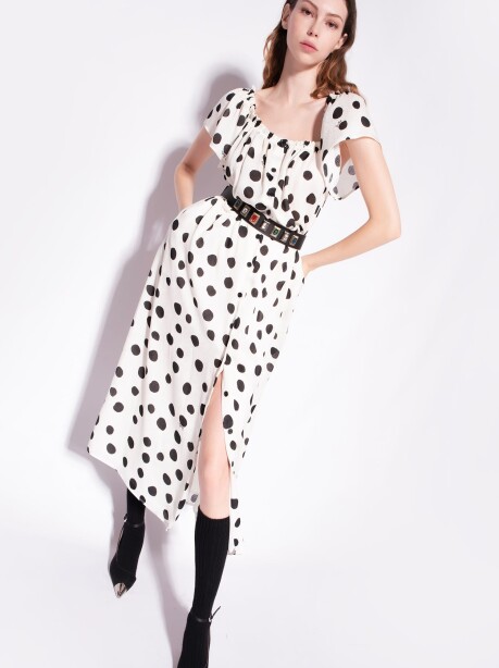 Vestito midi a pois - 3