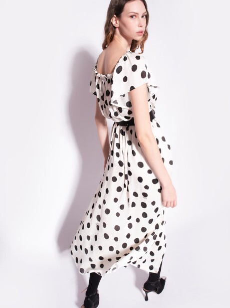 Vestito midi a pois - 5