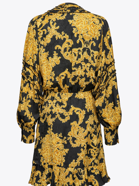 Baroque print crossover dress - 2