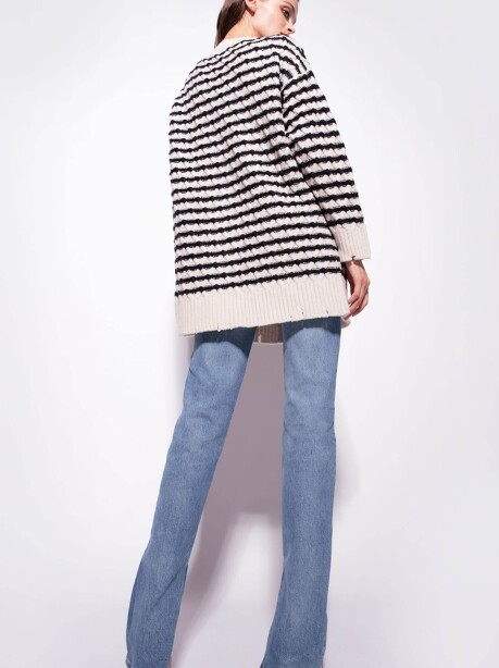 Striped knit cardigan - 4