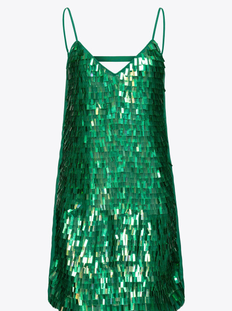 Mini dress with fringed sequins - 4