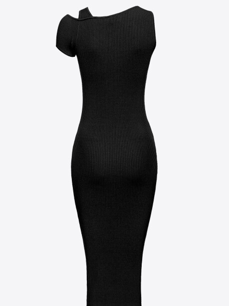 Vestito monospalla in maglia - 2
