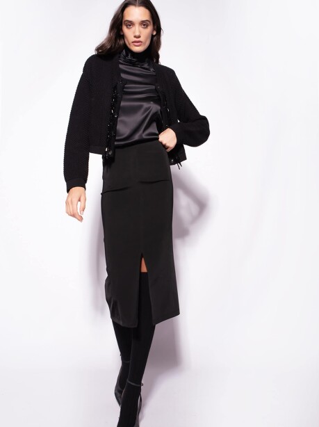 Turtleneck silk blouse - 3