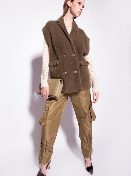 Maxi gilet in eco pelliccia - 5