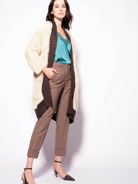 Cardi-coat in eco pelliccia - 4