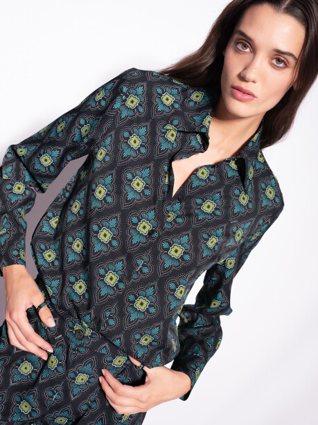 Camicia fantasia geometrica - 5