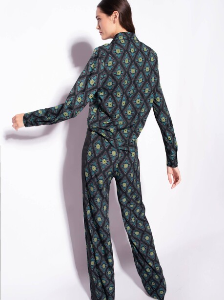 Camicia fantasia geometrica - 4