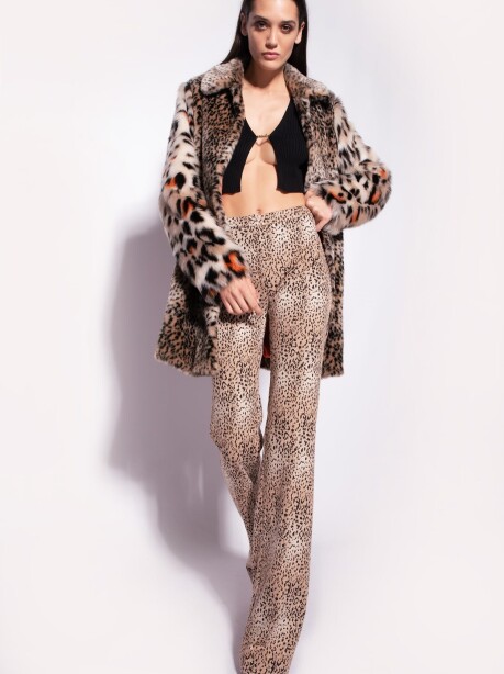 Animalier flared trousers - 5