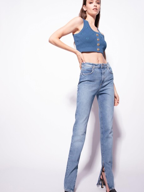 Flare jeans with zip on the bottom - 3