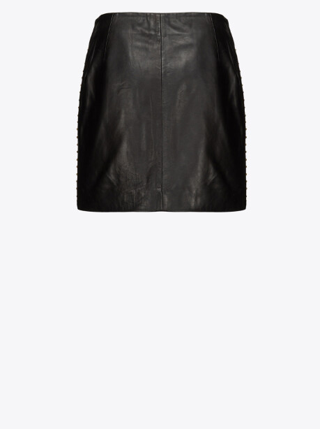 Studded nappa leather miniskirt - 2