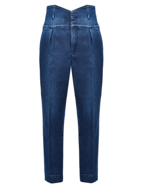 Jeans modello vita alta con bustier - 4