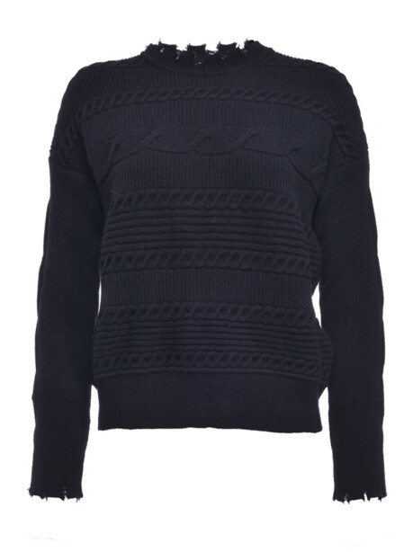 Pullover con motivi a treccia - 1