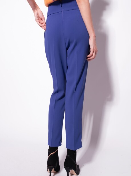 Pantaloni a vita alta in crêpe stretch - 2