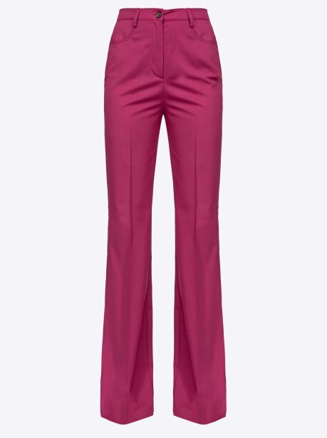 Pantaloni flare stretch in lana tecnica - 2