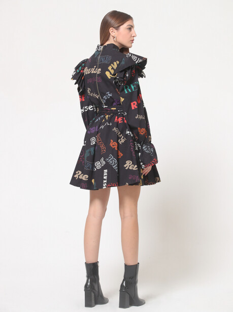 Monogram print dress by Revise Concept - 4