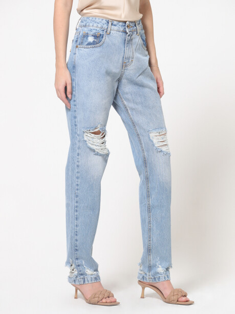 Jeans modello Boyfriend con strappi - 4