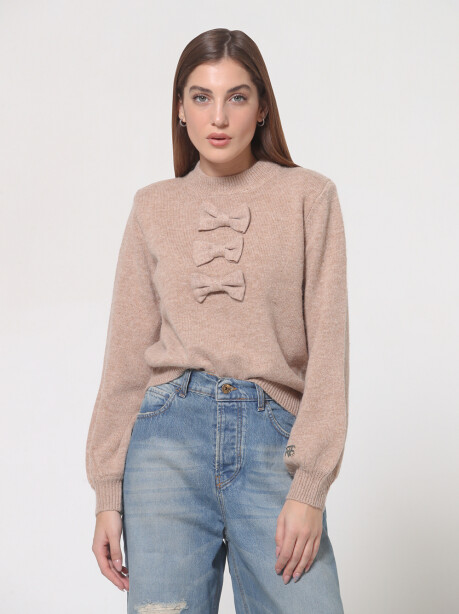 Pullover con decorazione in misto angora - 4