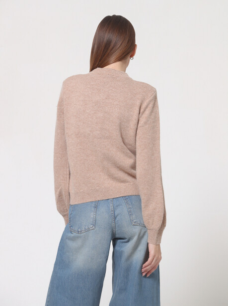 Pullover con decorazione in misto angora - 5