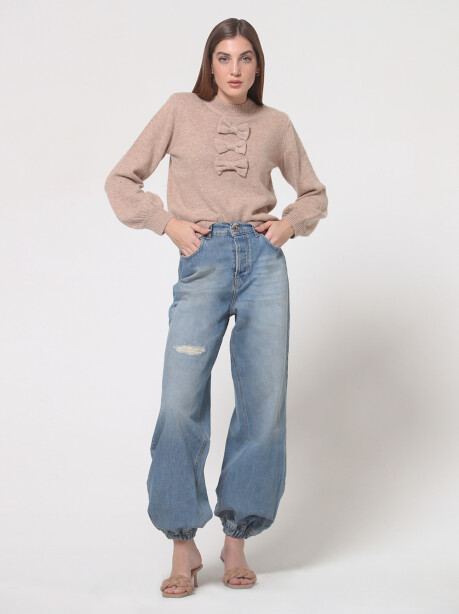 Jeans con elastico al fondo - 3