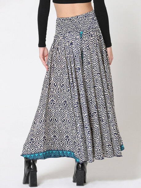 Wide ethnic patterned trousers in Indian silk - 4