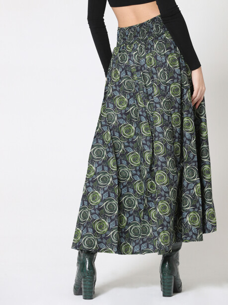 Ethnic patterned split skirt - 6