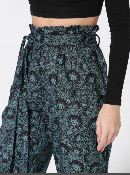 Ethnic patterned elephant flare trousers - 6