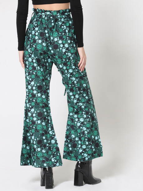 Ethnic patterned elephant flare trousers - 6