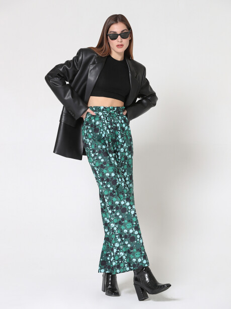 Ethnic patterned elephant flare trousers - 3