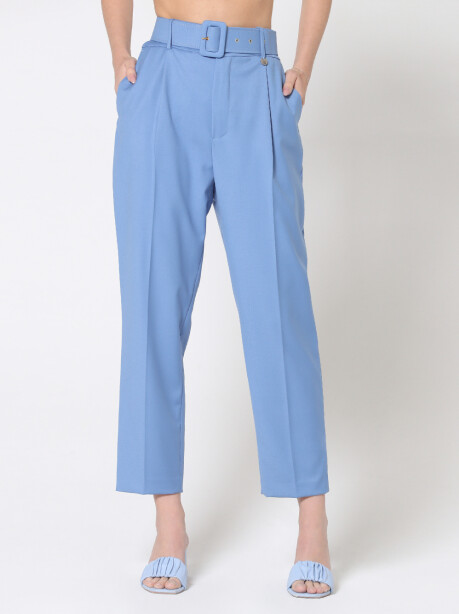 Pantaloni cigarette-fit con cintura - 3