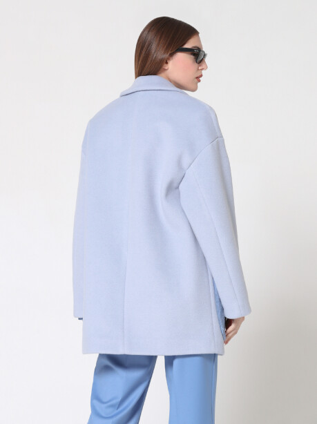 Cappotto over con tasche bicolor - 6