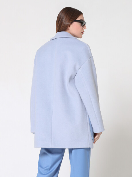 Oversize coat with bicolor pockets - 6