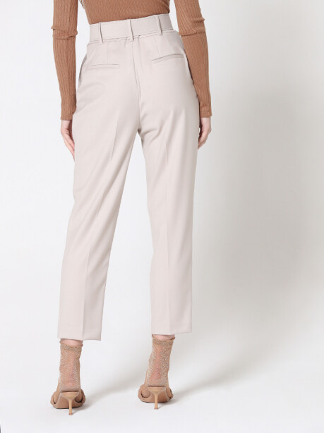 Pantaloni cigarette-fit con cintura - 5