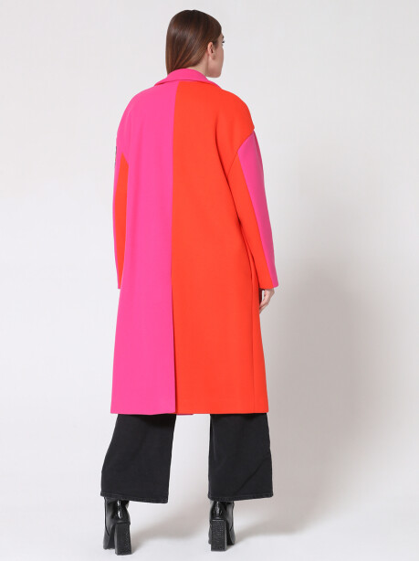 Two-tone long coat - 4