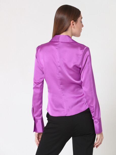 Blouse with gathered neckline - 5