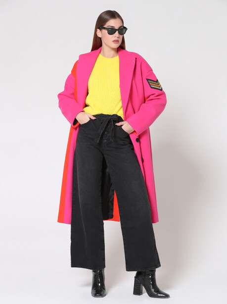 Two-tone long coat - 6