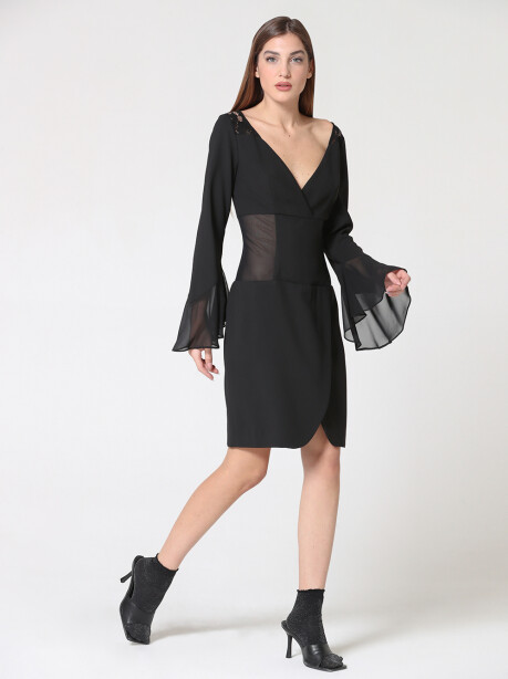 Mini dress with transparencies - 4