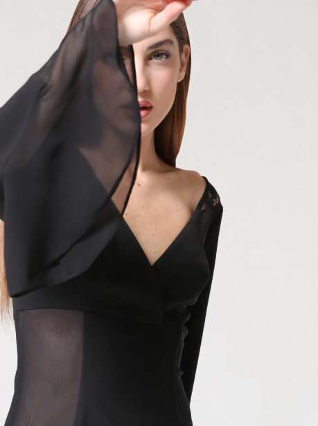 Mini dress with transparencies - 6