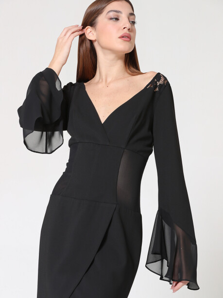 Mini dress with transparencies - 3