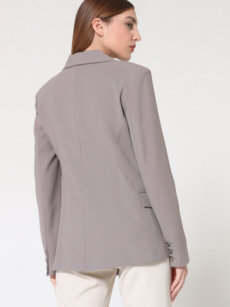 Blazer doppiopetto con frange - 6