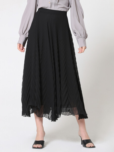Long pleated skirt - 5
