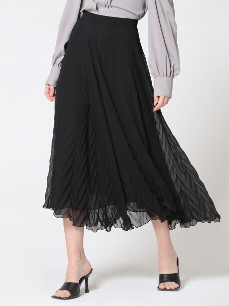 Long pleated skirt - 4