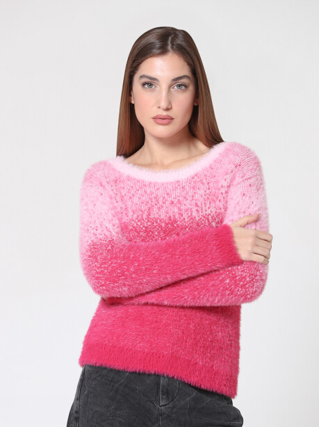 Pullover effetto pelliccia - 6