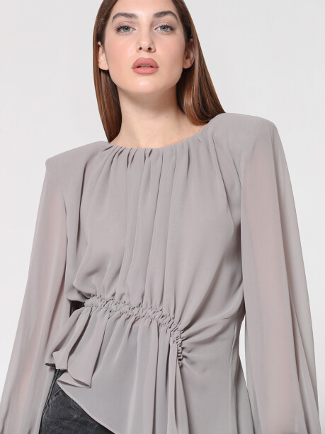 Asymmetrical blouse with curl - 6